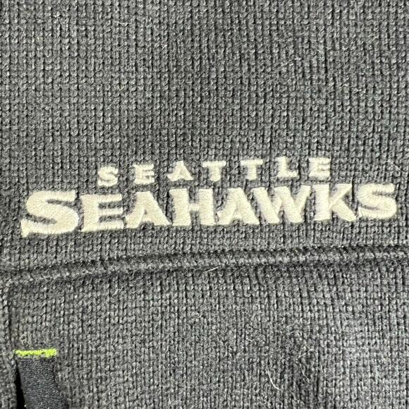 Tommy Bahama Knit Sweater Mens Large Blue Football Seattle Seahawks Mens Zip - Picture 5 of 11